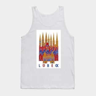 Vintage Travel Poster Germany Luebeck Tank Top